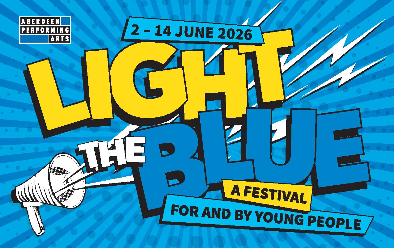 Poster: Light the Blue a festival for and by young people. Taking place 2 - 14 June 2026